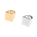 Punk Style Rock Cuboid Cube 3D Square Unisex Ring Gold