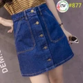 High Waist Korea A-Line Denim Jeans Skirt