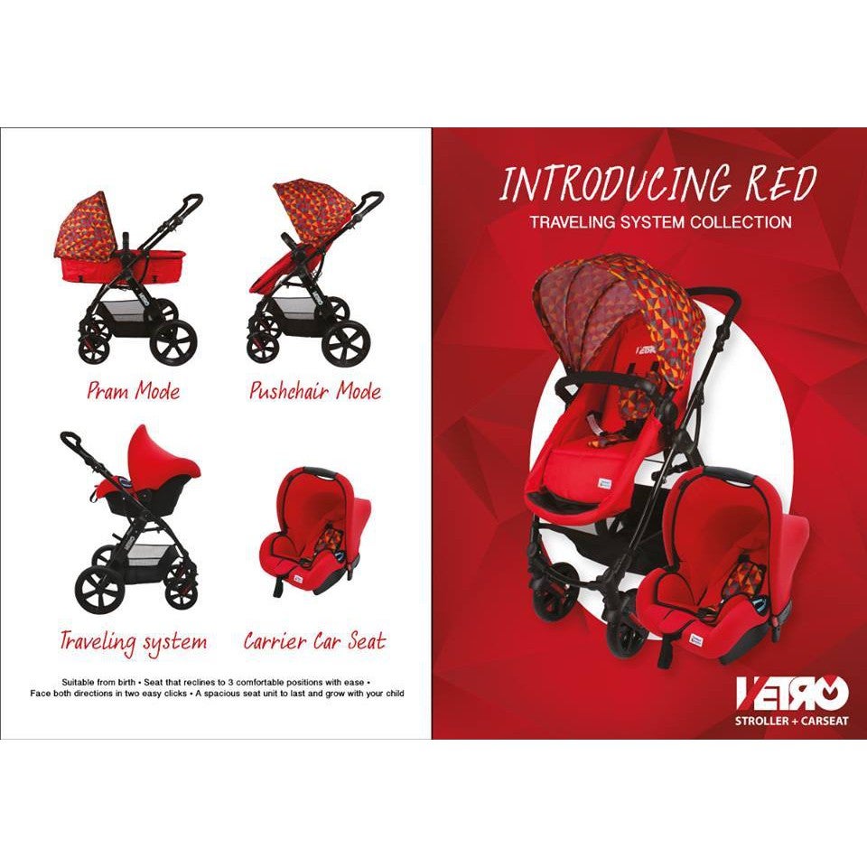 Sweet Cherry GL500 VETRO COMBO STROLLER
