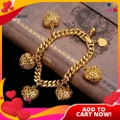 Emas Korea Golden jaguar Fashion 6.0 Sauh Pasir Kikir + Hollow Love (L) Bracelet