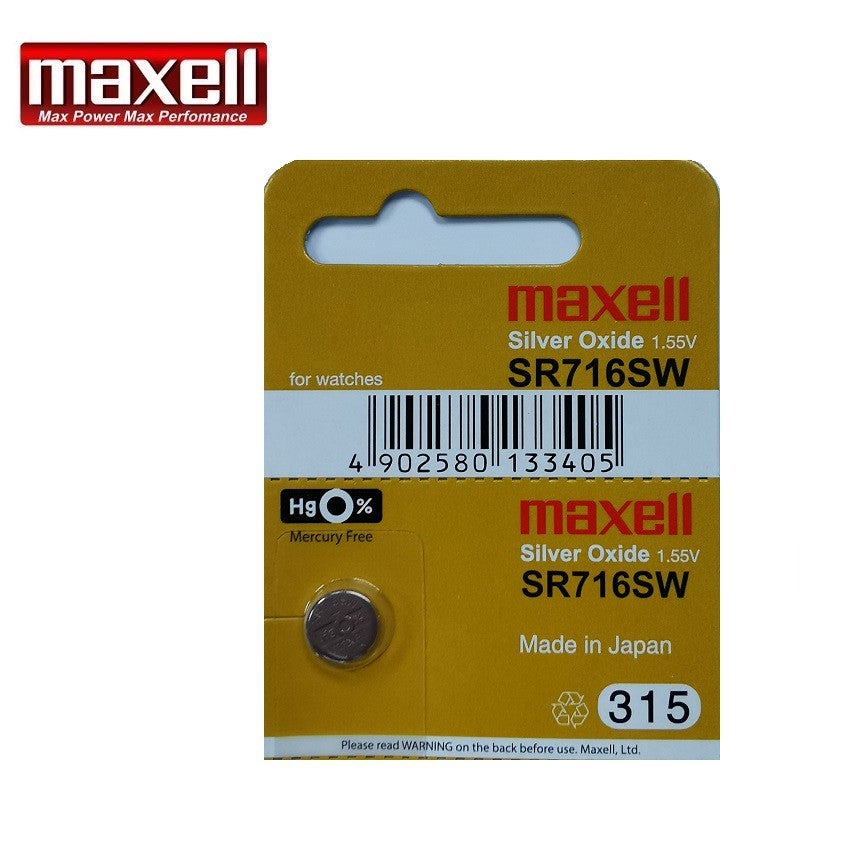 SR716SW (315) GENUINE Maxell Silver Oxide Battery 1.55V