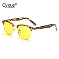Cyxus Blue Light Filter Eyeglasses with Leopard Half Rim Frame