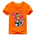 Boys Girls TOM & JERRY Short Sleeve T-Shirt Tee Tops Kids CAT & MOUSE Tees