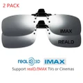 (2 PACK)Cyxus Clip On 3D Eyeglasses for RealD and IMAX Movie/TV/Cinema