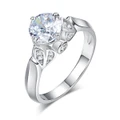 Flower 925 Sterling Silver Wedding Promise Anniversary Ring 1.25 Ct Jewelry