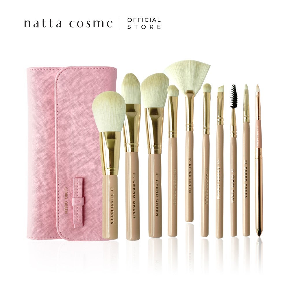 Cerro Qreen Makeup Brush Set (10 Pcs)
