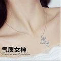 Butterfly plated zircon necklace clavicle chain necklace
