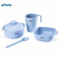 Enssu Child Wheat Straw Meal Tableware Combination A Bowl Of Spoon Set