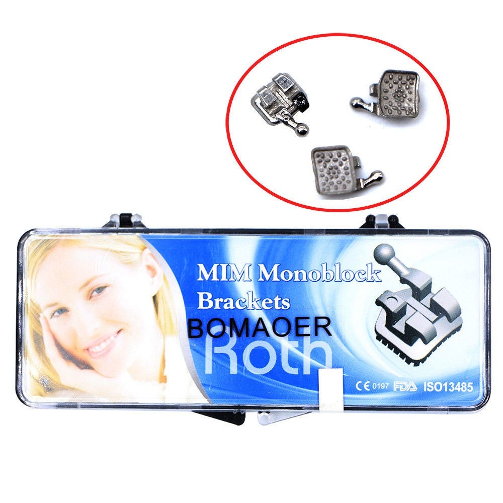 10X Dental teeth orthodontic MIM mental bracket brace Mini Roth slot 022 345hook