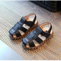 Summer Soft Leather Sandals Baby Toe Cap Covering Boys Sandals