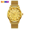 ?Skmei Official Store?SKMEI 9166 Men Gold Belt High-end Watches