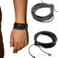 Men's Women's Leather Braided Bracelet