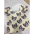 Cat pattern women crop top