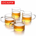 Locaupin High Borosilicate Glass Tea Cups With Handle (6 Pcs)