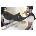 Design Beard Care Shave Apron Bib Catcher Trimmer Facial Hair Cape Sink Black