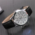 Fashion Men's Six Pin Wristwatches FHD Blue - Ray Dazzle Glass Men's Belt Watch