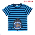 Shark Blue Stripe Boy Tshirt 11910
