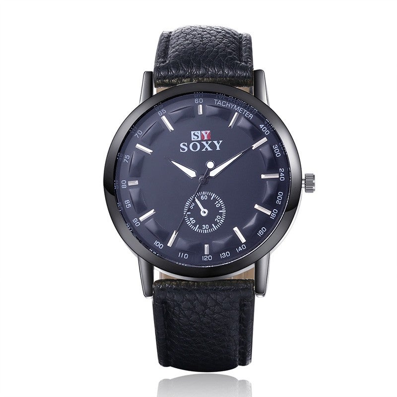 SOXY men 's fashion leisure leather strap quartz watches