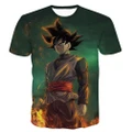 3D Dragon Ball Super Anime Dark Goku Printed Men's Fashion Short Sleeve T-Shirt
