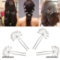 Newest Wedding Bridal Pearl Flower Crystal Hair Pins Clips