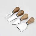 4pcs set Knives Oak bamboo wood Handle Cheese Kitchen Cooking Tools