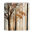 NEW 180*180cm Digital Printing Shower Curtain Leaves Maple Waterproof With hook
