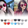 (2pcs)Metal Frame Colored Lens UV Protection Sunglasses