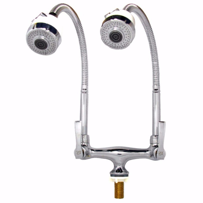 IS Twin Swan Neck Pillar Tap