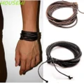 Genuine Men Rope Unisex Wrap Jewelry Leather Bracelet