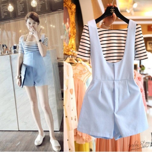 Jumpsuit Shorts Tops Two Pieces One Set