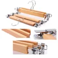 Adjustable clips wooden Hanger Tudung Bawal Shawl Pants