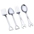 Creative Stainless Steel Spoon and Forks Tableware Tool Shovel / Wrench Shape