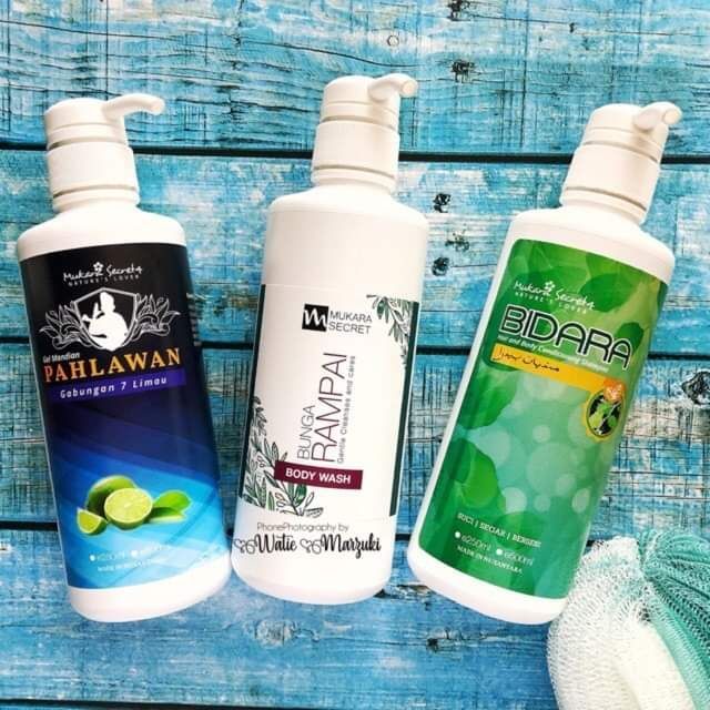 ?? Mukara Secret Mandian Bidara, Mandian Pahlawan 7 limau, Mandian Bunga Rampai 500ml