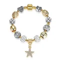 Jochebed * Gold Plated Star Diamond DIY Bracelet with Charm Beads (12 Beads)