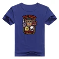Cartoon Game Freddy Fazbear'S Pizza Men's T Shirt Hip Hop T-Shirt Men Blue