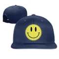 Emoji Smiley Face Flat Bill Snapback Adjustable Travel Hats