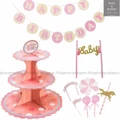 Pink Theme Set Birthday Party Baby Shower Decoration