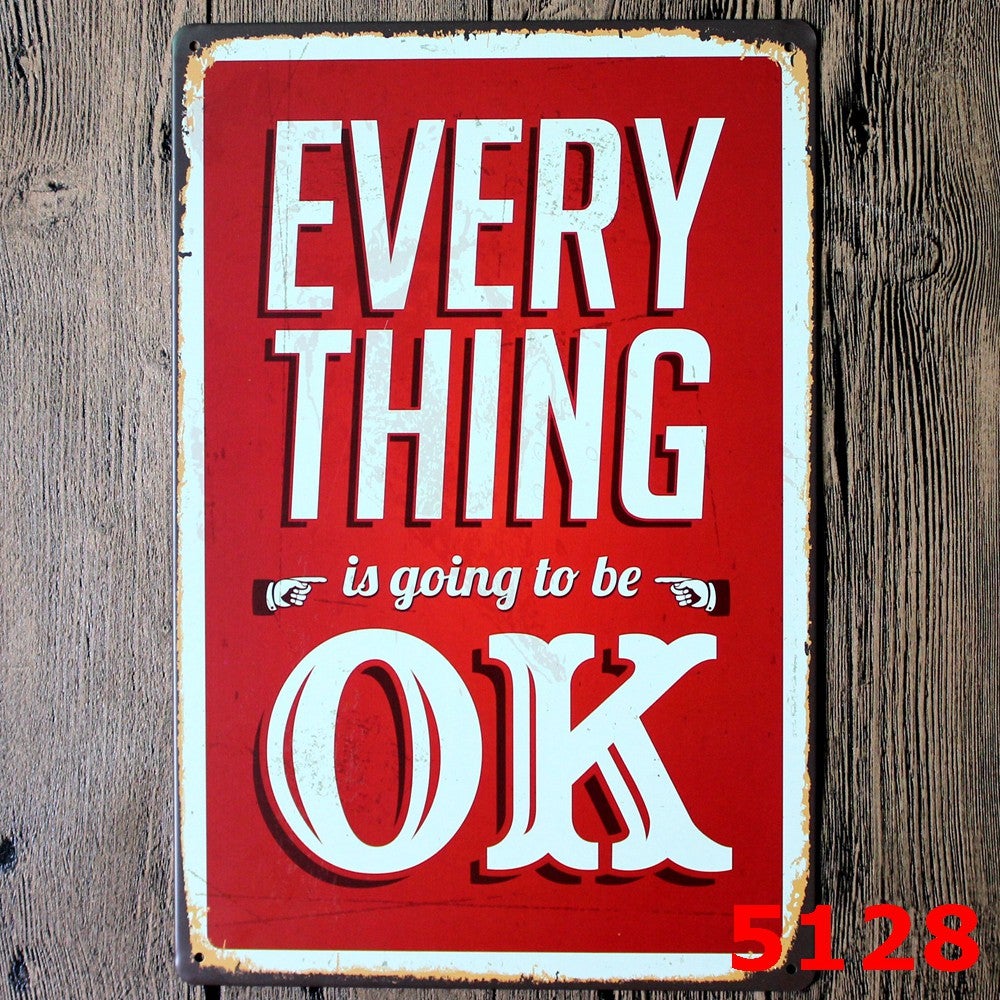 Classic Metal Tin Sign Art wall decoration House Cafe Bar Vintage Metal Craft