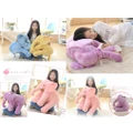 Elephant Plush Toys Throw Pillow Back Cushion Baby Soothing Doll