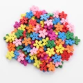 100 Pcs 15mm Flower Flatback Wooden Buttons for Sewing Scrapbooking Crafts