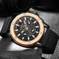 NAVIFORCE Men's Quartz Watches Waterproof Date Clock Sport Leather Wristwatch