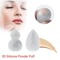 Fashion 3D Silicone Makeup Sponge Powder Puff Foundation Flawless Cosmetic Puff