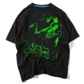 PhoRock Men Wolf Noctilucent T-shirt Short Sleeve MTYG005
