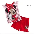 Baby Kids Toddler Girls Minnie Mouse Sleepwear Short Sleeve Pajamas Set 1-7Y