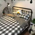 Lattice pattern Bedsheet set single queen king with quilt cover