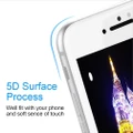 iPhone 5D Silk Screen Full Cover Tempered Glass Screen Protector Cover[white]