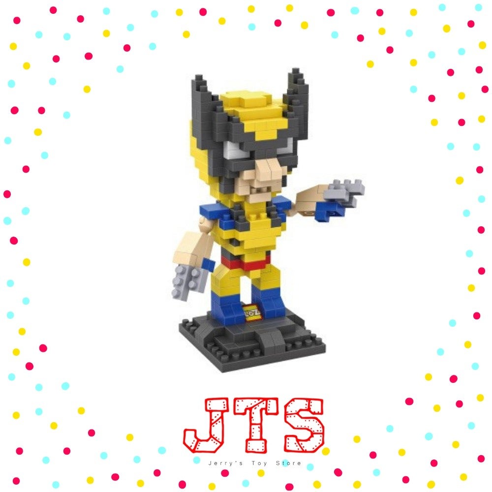 JTS LOZ 9459 Wolverine Superhero Marvel Diamond Blocks Nanoblock Super Hero