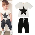 2PCS Toddler Kids Boys Clothes Set Summer Tee T-shirt Tops + Harem Pants Outfits