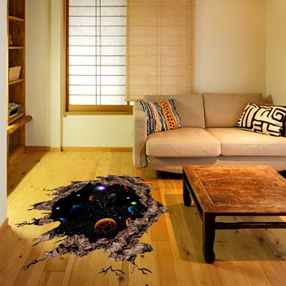 Removable 3D Planet Wall Sticker Waterproof Vinyl Art Mural Universe Star