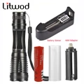 portable light LED Tactical Flashlight 4000 Lumens XM-L T6 Zoomable 5 Modes